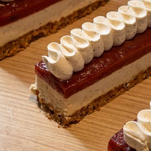 Cheese cake fraise rhubarbe